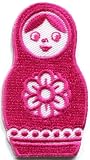 Russian Matryoshka Babushka Babooshka Nesting Doll Applique Iron-on Patch S-314 Made of Thailand
