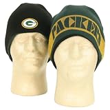 NFL "Stencil" Reversible Winter Knit Beanie - Green Bay Packers