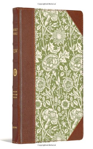 ESV Thinline Bible (Green, Antique Floral Design)
