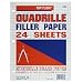 Top Flight Filler Paper, Quadrille Rule, 11 x 8.5 Inches, 24 Sheets (12603)