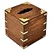 #1 Tissue Box Cover - Kleenex Square Facial Tissue Box Wood Tissue Box Cover - Tissue Holder / Tissue Paper Dispenser - Decorative Case for Standing Upright Tissues