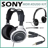 Sony MDR-XD200 Studio Monitor Stereo Headphones with Additional Sony MDRV150 Studio Monitor Series Headphones