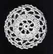 White Cartwheel Crocheted Hair Bun Cover- LARGE