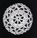 White Cartwheel Crocheted Hair Bun Cover- LARGE