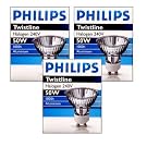 Philips 50W Twistline GU10 Halogen Light Bulbs (3 Pack)