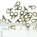 Curved Lobster Clasps -100 pcs Bronze Plated Lobster Claw Clasps Findings - 7 mm x 12 mm with Kare & Kind Retail Packaging (Bronze)
