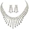 Royal Dainty Teardrop Graduated Earrings and Necklace Set