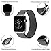 GKKIOO Replacement Mesh Stainless Steel Band for Apple Smart Watch-Black