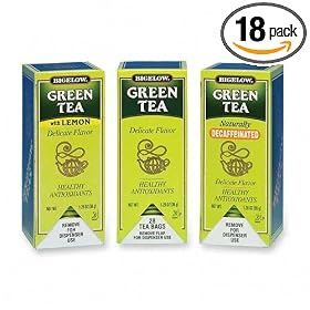 BTC10578 - Green Teas,Incld. Green Tea Green Tea w Lemon or Decaf by Bigelow