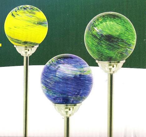 Childrens Toyshop  Toys : 3 Piece Solar ART Glass Garden Light Set