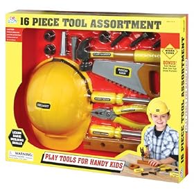 Click here to buy Complete Pretend Play Construction Tools Gift Set for Children by Pretend Play Toy Products.