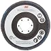 3M Flap Disc 577F, T27 Giant, Alumina Zirconia, Dry/Wet, 4-1/2" Diameter, 40 Grit, 111/128" Center Hole Diameter (Pack of 10)