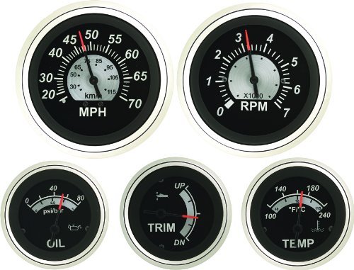 SierraInternational 67021P Sterling Fuel Gauge, 2", Black