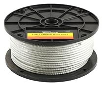 Forney 70452 Wire Rope, Vinyl Coated Aircraft Cable, 250-Feet-by-1/8-Inch thru 3/16-Inch
