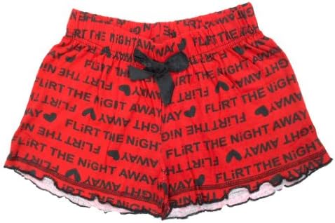 Juniors Cotton Booty PJ Shorts Red Flirt SM