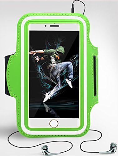 WOFALA Outdoor Sport Jogging & Exercise Cycle Arms Package Armband Cell Phone Bag Key Holder For iphone 6 6s Plus 5s 5c se Samsung Galaxy Note 5 4 3 Note Edge S4 S5 S6 S7 edge plus LG G3 G4 G5-Green