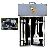 Minnesota Vikings 8pc. BBQ Set w/Case