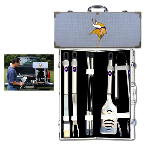 Minnesota Vikings 8pc. BBQ Set w/Case
