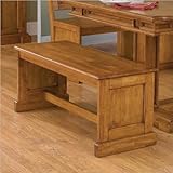 Dining Bench with Cottage Style in Oak Finish