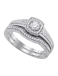 0.33CT DIAMOND 0.13CT CENTER ROUND BRIDAL SET