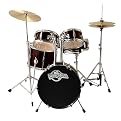 Worldtour Complete 5-pc Junior Drumset - Wine Red Metallic (JR5 WRM)