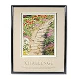 Advantus Challenge Framed Motivational Print 24w X 30h High-Gloss Black Lac ....