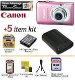 51mherRpxnL. SL160  PowerShot SD1300 IS: Canon PowerShot SD1400IS 14.1 MP Digital Camera with 4x Wide Angle Optical Image Stabilized Zoom and 2.7 Inch LCD (Pink)