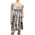 Plus Size Smocked Bodice Slimming Babydoll Dress