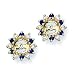 14K Yellow Gold 1/4 ct. Diamond with Alternating 3/8 ct. Sapphire Earring Jackets