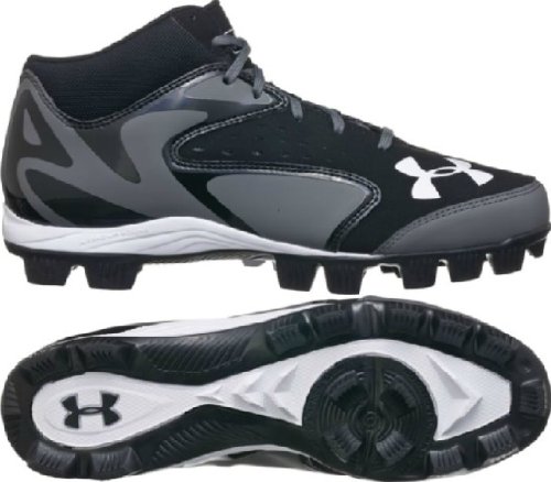 Under Armour Boys' UA Leadoff Mid Jr RM Baseball Cleats