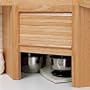 Hardwood Appliance Garage: Corner Unit, Red Oak