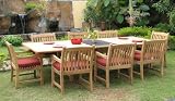 7pc Penbryn II Outdoor Patio Teak Dining Table Set Furniture By Azzurro Living