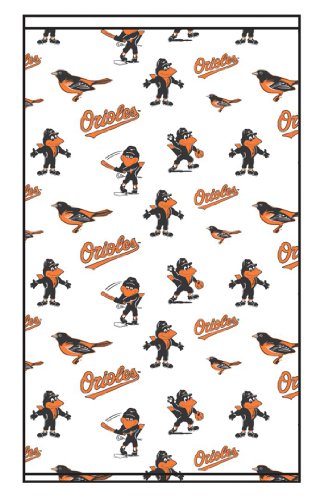 Roller Shades MLB Baltimore Orioles Mascot Pattern - White Background 0552_0010