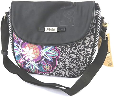Canvas shoulder bag 'Lois Jean'black multicoloured (29x25.5x8 cm (0.00''x10.04''x3.15'') ).
