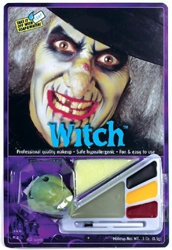 Witch's Costume Accessories - Hat, Nose, Makeup and Kettle / Cauldron