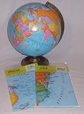 Buy 12 Blue Ocean World Globe w USA and World Maps