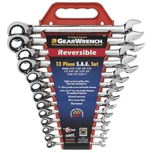 Gear Wrench 9509 Reversible Combination Ratcheting Wrench Set-SAE, 13-Piece by 