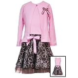 Toddler Girls Fall Clothes PINK Dress Cardigan Set RARE EDITIONS 2T-4T