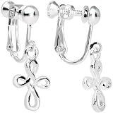 Celtic Cross Clip On Earrings