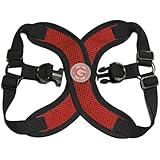 Gooby Choke Free Perfect Fit X Harness for Small Dogs, Large, Red