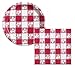 Perfect Picnic Red Gingham Dessert Napkins & Plates Party Kit for 25
