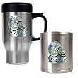 New England Patriots 16oz Travel Mug & Stainless Can Holder Set - Helmet logo NFL Football