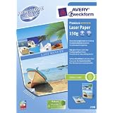 Avery 100 Feuilles Papier Photo Laser 150g/M2par Avery