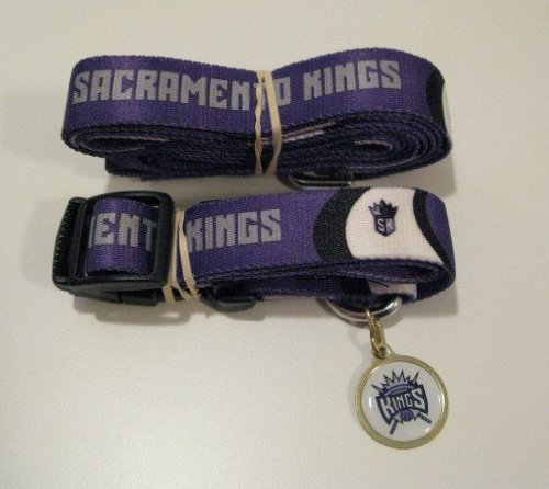 Sacramento Kings Pet Accessories Set - Medium (6' Leash, Collar, and ID Tag)