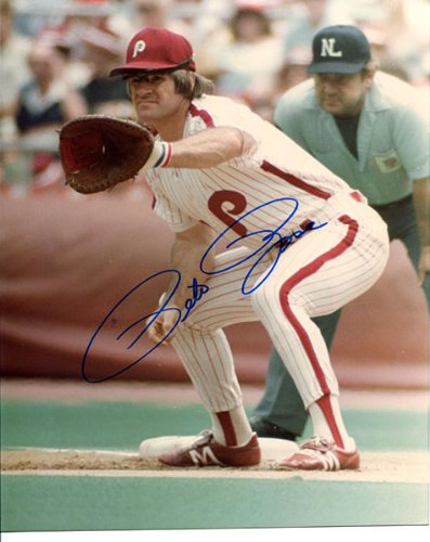 Pete Rose Autographed / Signed Philadelphia Phillies Baseball 8x10 Photo