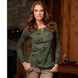 Eddie Bauer Printed Waffle Henley