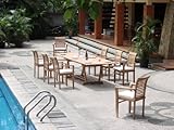 IMAGE OF New 9 Pc Luxurious Grade-A Teak Dining Set - Large 117