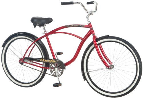 Pacific Cycle Men's Oceanside Bicycle (Charcoal & Red)
