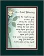 "An Irish Blessing" 8x10 Verse, Double-matted in Dark Green/burgundy, And Enhanced With Watercolor Graphics.