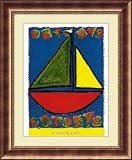 Sailboat Framed Art Print by Karen Gutowsky,27.9 in. x 33.8 in. Framed